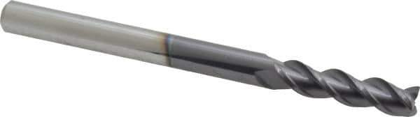 Accupro - 5/16", 3 Flute, Single End, Solid Carbide, 0.015" Corner Radius End Mill - 4" OAL, 40° Helix, Right Hand Flute, 1-1/4" LOC, Right Hand Cut - All Tool & Supply