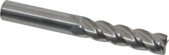 Accupro - 1/2", 4 Flute, Single End, Solid Carbide, 0.02" Corner Radius End Mill - 4" OAL, 40° Helix, Right Hand Flute, 2" LOC, Right Hand Cut - All Tool & Supply