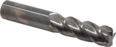 Accupro - 1", 4 Flute, Single End, Solid Carbide, 1/8" Corner Radius End Mill - 6" OAL, 40° Helix, Right Hand Flute, 3" LOC, Right Hand Cut - All Tool & Supply