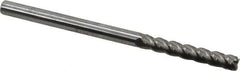 Accupro - 3/16", 4 Flute, Single End, Solid Carbide, 0.015" Corner Radius End Mill - 3" OAL, 40° Helix, Right Hand Flute, 1-1/8" LOC, Right Hand Cut - All Tool & Supply