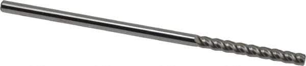 Accupro - 1/8", 4 Flute, Single End, Solid Carbide, 0.02" Corner Radius End Mill - 3" OAL, 40° Helix, Right Hand Flute, 1" LOC, Right Hand Cut - All Tool & Supply