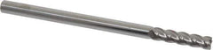 Accupro - 1/4", 4 Flute, Single End, Solid Carbide, 0.01" Corner Radius End Mill - 4" OAL, 40° Helix, Right Hand Flute, 1" LOC, Right Hand Cut - All Tool & Supply