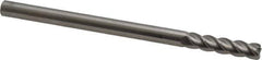 Accupro - 1/4", 4 Flute, Single End, Solid Carbide, 0.03" Corner Radius End Mill - 4" OAL, 40° Helix, Right Hand Flute, 1" LOC, Right Hand Cut - All Tool & Supply