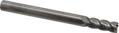 Accupro - 3/8", 4 Flute, Single End, Solid Carbide, 0.01" Corner Radius End Mill - 4" OAL, 40° Helix, Right Hand Flute, 1" LOC, Right Hand Cut - All Tool & Supply