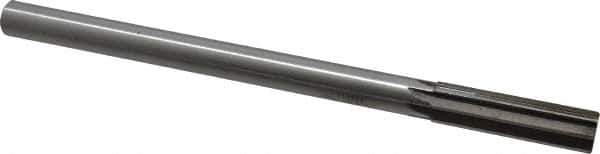 Interstate - 0.632" High Speed Steel Chucking Reamer - Straight Flute, 9/16" Straight Shank, 2-1/4" Flute Length, 9" OAL - All Tool & Supply