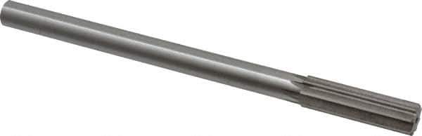 Interstate - 0.658" High Speed Steel Chucking Reamer - Straight Flute, 9/16" Straight Shank, 2-1/4" Flute Length, 9" OAL - All Tool & Supply