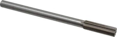 Interstate - 0.689" High Speed Steel 6 Flute Chucking Reamer - Straight Flute, 9/16" Straight Shank, 2-1/4" Flute Length, 9" OAL - All Tool & Supply