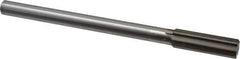 Interstate - 0.699" High Speed Steel Chucking Reamer - Straight Flute, 9/16" Straight Shank, 2-1/4" Flute Length, 9" OAL - All Tool & Supply