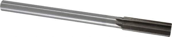 Interstate - 0.753" High Speed Steel Chucking Reamer - Straight Flute, 5/8" Straight Shank, 2-1/2" Flute Length, 9-1/2" OAL - All Tool & Supply