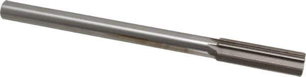 Interstate - 0.762" High Speed Steel Chucking Reamer - Straight Flute, 5/8" Straight Shank, 2-1/2" Flute Length, 9-1/2" OAL - All Tool & Supply