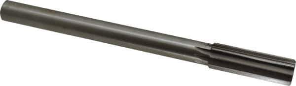 Interstate - 0.878" High Speed Steel Chucking Reamer - Straight Flute, 3/4" Straight Shank, 2-5/8" Flute Length, 10" OAL - All Tool & Supply