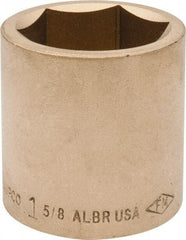 Ampco - 1-5/8", 3/4" Drive, Standard Hand Socket - 6 Points, 2-1/4" OAL, Aluminum Bronze - All Tool & Supply