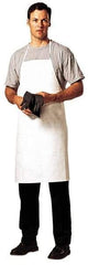 Dupont - 27" Wide x 36" Long x 12 mil Thick Chemical Resistant Bib Apron - Tychem SL, White, Resists Chemicals - All Tool & Supply