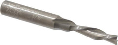 Onsrud - 3/16" Cutting Diam x 3/4" Length of Cut, 2 Flute, Downcut Spiral Router Bit - Uncoated, Right Hand Cut, Solid Carbide, 2" OAL x 1/4" Shank Diam, Double Edge, 30° Helix Angle - All Tool & Supply