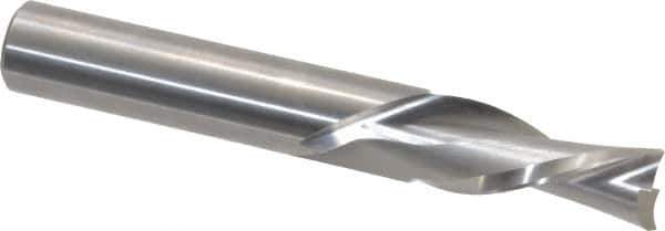 Onsrud - 1/2" Cutting Diam x 1-1/4" Length of Cut, 2 Flute, Downcut Spiral Router Bit - Uncoated, Right Hand Cut, Solid Carbide, 3-1/2" OAL x 1/2" Shank Diam, Double Edge, 30° Helix Angle - All Tool & Supply