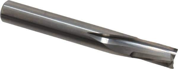 Onsrud - 3/8" Cutting Diam x 5/8" Length of Cut, 3 Flute, Downcut Spiral Router Bit - Uncoated, Right Hand Cut, Solid Carbide, 3" OAL x 3/8" Shank Diam, Three Edge, 10° Helix Angle - All Tool & Supply