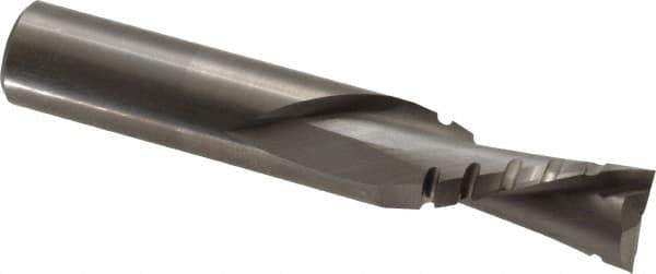 Onsrud - 1/2" Cutting Diam x 1-1/8" Length of Cut, 2 Flute, Downcut Spiral Router Bit - Uncoated, Right Hand Cut, Solid Carbide, 3" OAL x 1/2" Shank Diam, Chipbreaker, 30° Helix Angle - All Tool & Supply