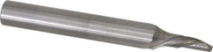 Onsrud - 1/8" Cutting Diam x 1/4" Length of Cut, 1 Flute, Downcut Spiral Router Bit - Uncoated, Right Hand Cut, Solid Carbide, 2" OAL x 1/4" Shank Diam, Single Edge, 22° Helix Angle - All Tool & Supply