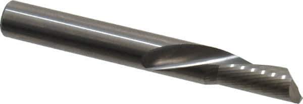 Onsrud - 3/8" Cutting Diam x 3/4" Length of Cut, 1 Flute, Downcut Spiral Router Bit - Uncoated, Right Hand Cut, Solid Carbide, 3" OAL x 3/8" Shank Diam, Single Edge, 22° Helix Angle - All Tool & Supply