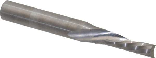 Onsrud - 3/16" Cutting Diam x 5/8" Length of Cut, 1 Flute, Downcut Spiral Router Bit - Uncoated, Right Hand Cut, Solid Carbide, 2" OAL x 1/4" Shank Diam, Single Edge, 21° Helix Angle - All Tool & Supply