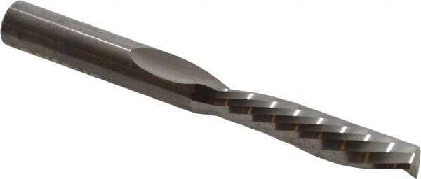 Onsrud - 3/8" Cutting Diam x 1-5/8" Length of Cut, 1 Flute, Downcut Spiral Router Bit - Uncoated, Right Hand Cut, Solid Carbide, 3-1/2" OAL x 3/8" Shank Diam, Single Edge - All Tool & Supply