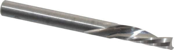 Onsrud - 3/16" Cutting Diam x 5/8" Length of Cut, 1 Flute, Downcut Spiral Router Bit - Uncoated, Right Hand Cut, Solid Carbide, 2" OAL x 3/16" Shank Diam, Single Edge, 21° Helix Angle - All Tool & Supply