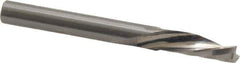 Onsrud - 1/4" Cutting Diam x 3/4" Length of Cut, 1 Flute, Downcut Spiral Router Bit - Uncoated, Right Hand Cut, Solid Carbide, 2-1/2" OAL x 1/4" Shank Diam, Single Edge, 21° Helix Angle - All Tool & Supply