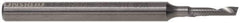 Accupro - 1/8" Cutting Diam x 1/4" Length of Cut, 1 Flute, Upcut Spiral Router Bit - Uncoated, Right Hand Cut, Solid Carbide, 1-1/2" OAL x 1/8" Shank Diam, Single Edge, 22° Helix Angle - All Tool & Supply