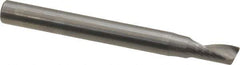 Onsrud - 7/32" Cutting Diam x 7/16" Length of Cut, 1 Flute, Upcut Spiral Router Bit - Uncoated, Right Hand Cut, Solid Carbide, 2-1/2" OAL x 1/4" Shank Diam, Single Edge, 22° Helix Angle - All Tool & Supply