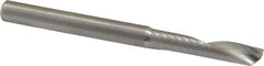 Onsrud - 1/4" Cutting Diam x 1-1/4" Length of Cut, 1 Flute, Upcut Spiral Router Bit - Uncoated, Right Hand Cut, Solid Carbide, 3" OAL x 1/4" Shank Diam, Single Edge, 22° Helix Angle - All Tool & Supply