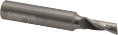 Onsrud - 5/16" Cutting Diam x 3/4" Length of Cut, 1 Flute, Upcut Spiral Router Bit - Uncoated, Right Hand Cut, Solid Carbide, 3" OAL x 1/2" Shank Diam, Single Edge, 22° Helix Angle - All Tool & Supply