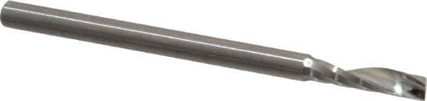 Onsrud - 1/8" Cutting Diam x 1/2" Length of Cut, 1 Flute, Upcut Spiral Router Bit - Uncoated, Right Hand Cut, Solid Carbide, 2" OAL x 1/8" Shank Diam, Single Edge, 21° Helix Angle - All Tool & Supply