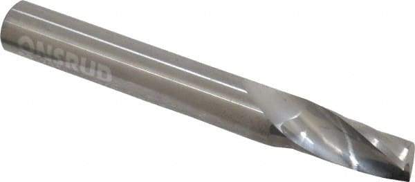 Onsrud - 3/8" Cutting Diam x 3/4" Length of Cut, 1 Flute, Upcut Spiral Router Bit - Uncoated, Right Hand Cut, Solid Carbide, 3" OAL x 3/8" Shank Diam, Single Edge, 21° Helix Angle - All Tool & Supply