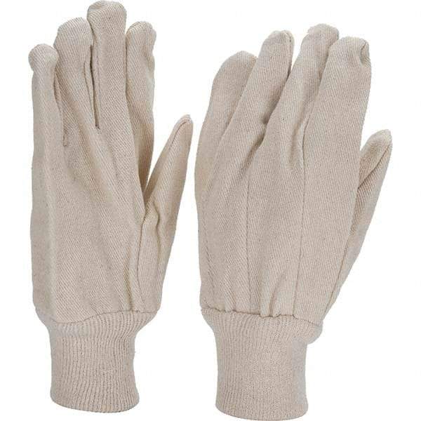 PRO-SAFE - Size Universal Cotton Canvas General Protection Work Gloves - For General Purpose, Uncoated, Knit Wrist Cuff, Full Fingered, Natural, Paired - All Tool & Supply