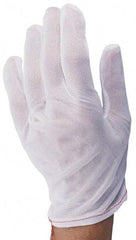 PRO-SAFE - Nylon General Protection Work Gloves - For Inspection, Uncoated, Slip-On Cuff, Full Fingered, White, Paired - All Tool & Supply