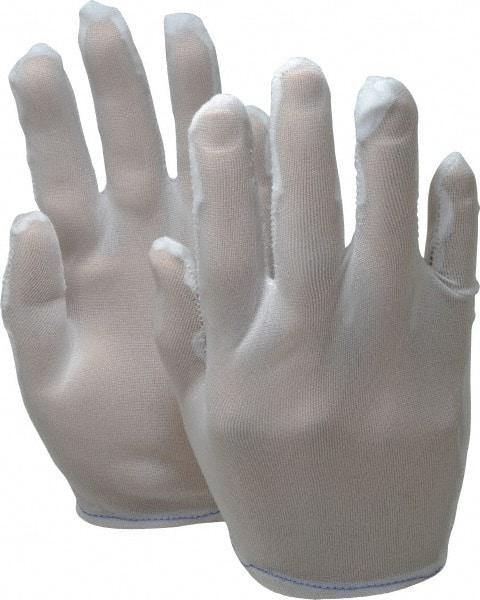 PRO-SAFE - Nylon General Protection Work Gloves - For Inspection, Uncoated, Slip-On Cuff, Full Fingered, White, Paired - All Tool & Supply