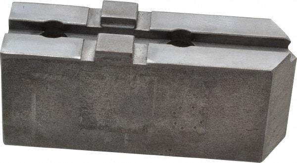 H & R Manufacturing - Tongue & Groove Attachment, Square Soft Lathe Chuck Jaw - Steel, 1-3/4" Btw Mount Hole Ctrs, 3-15/16" Long x 1-1/4" Wide x 1-5/8" High, 5/16" Groove - All Tool & Supply