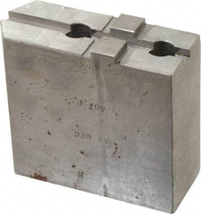 H & R Manufacturing - Tongue & Groove Attachment, Square Soft Lathe Chuck Jaw - Steel, 1-3/4" Btw Mount Hole Ctrs, 3-15/16" Long x 1-1/2" Wide x 3-3/8" High, 5/16" Groove - All Tool & Supply