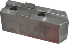 H & R Manufacturing - Tongue & Groove Attachment, Square Soft Lathe Chuck Jaw - Steel, 2.12" Btw Mount Hole Ctrs, 4-13/16" Long x 1-1/2" Wide x 1-7/8" High, 1/2" Groove - All Tool & Supply