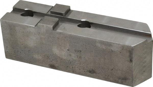 H & R Manufacturing - Tongue & Groove Attachment, Square Soft Lathe Chuck Jaw - Steel, 3" Btw Mount Hole Ctrs, 7-1/4" Long x 2" Wide x 2-5/16" High, 1/2" Groove - All Tool & Supply