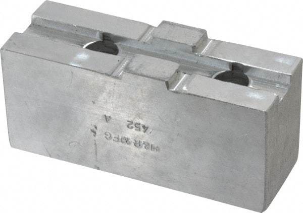 H & R Manufacturing - Tongue & Groove Attachment, Square Soft Lathe Chuck Jaw - Aluminum, 2.12" Btw Mount Hole Ctrs, 4-1/4" Long x 1-1/2" Wide x 1-7/8" High, 1/2" Groove - All Tool & Supply