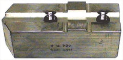 H & R Manufacturing - Tongue & Groove Attachment, Square Soft Lathe Chuck Jaw - Aluminum, 2-1/2" Btw Mount Hole Ctrs, 5-3/4" Long x 2" Wide x 3-7/8" High, 1/2" Groove - All Tool & Supply