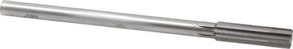 Made in USA - 0.536" Carbide-Tipped 6 Flute Chucking Reamer - Straight Flute, 7/16" Straight Shank, 2" Flute Length, 8" OAL - All Tool & Supply