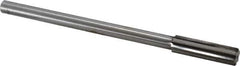 Made in USA - 0.571" Carbide-Tipped 6 Flute Chucking Reamer - Straight Flute, 7/16" Straight Shank, 2" Flute Length, 8" OAL - All Tool & Supply