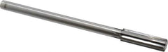 Made in USA - 0.577" Carbide-Tipped 6 Flute Chucking Reamer - Straight Flute, 7/16" Straight Shank, 2" Flute Length, 8" OAL - All Tool & Supply