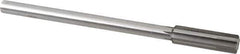 Made in USA - 0.597" Carbide-Tipped 6 Flute Chucking Reamer - Straight Flute, 7/16" Straight Shank, 2" Flute Length, 8" OAL - All Tool & Supply