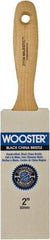 Wooster Brush - 2" Flat Hog Varnish Brush - 2-15/16" Bristle Length, 5-1/2" Maple Beavertail Handle - All Tool & Supply