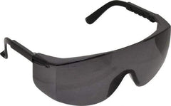 PRO-SAFE - Gray Lenses, Frameless Safety Glasses - Scratch Resistant, Plastic Frame, Adjustable Temples, Size Universal, Over the Glasses - All Tool & Supply