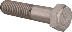 Value Collection - 9/16-18 UNF, 2-1/2" Length Under Head Hex Head Cap Screw - Partially Threaded, Grade 18-8 Stainless Steel, Uncoated, 13/16" Hex - All Tool & Supply