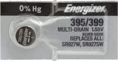 Energizer - Size 395/399, Silver Oxide, Button & Coin Cell Battery - 1.55 Volts, Button Tab Terminal, SR57, SR926SW, IEC Regulated - All Tool & Supply